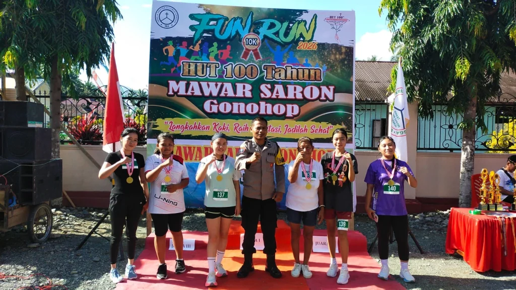 Pengamanan Ketat Warnai Fun Run 10K HUT Seabad Gereja Mawar Sharon Gonohop