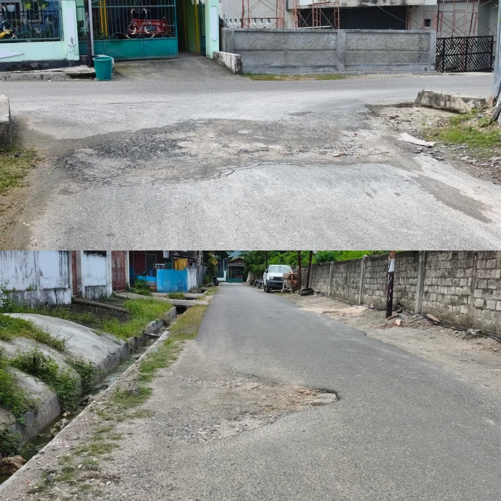 Ruas Jalan Berlubang di Dalam Kota Luwuk Segera Diperbaiki