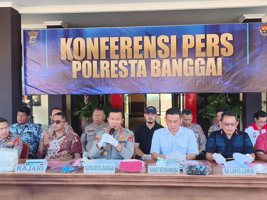 Polresta Banggai Ungkap 75 Kasus Narkoba, 92 Tersangka dan Sita 1,5 Kg Sabu
